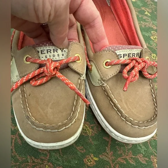 Sperry Brown and Red/Orange Flats - Picture 6 of 7